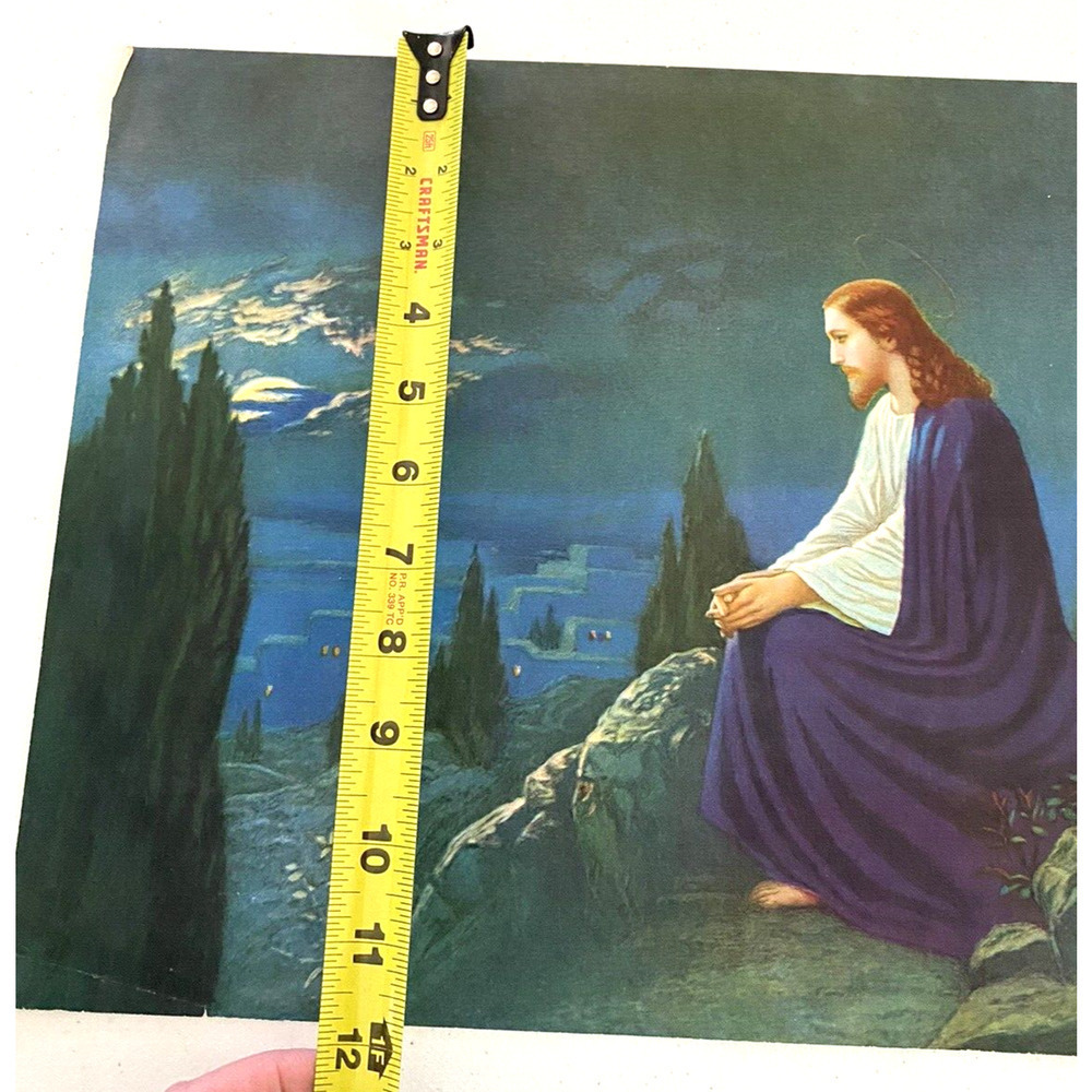 R. Atkinson Jesus Litho Art Prints Set Lot 2 Vintage Christian Religious 11"x16" - Picture 13 of 13